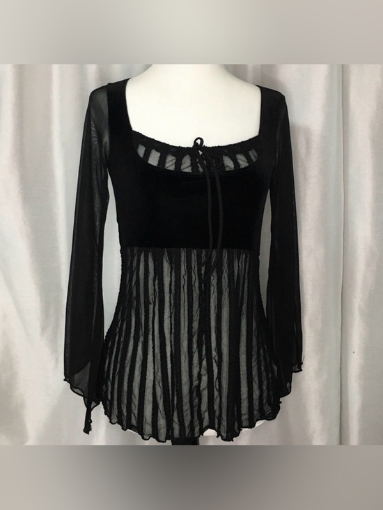 M Studio Tops - **ISO** M Studio black sheerl babydoll blouse